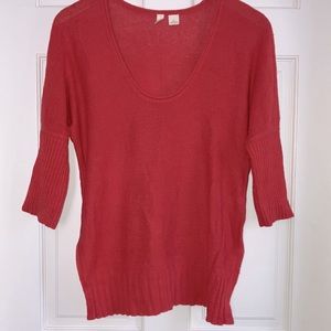 Anthropologie MOTH Cotton Linen Lightweight  3/4 Sleeve Knit Top